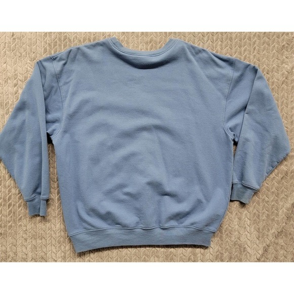 Vtg M&C Sportswear Womens Light Blue Sweatshirt Embroidered Snowman Design XL - Picture 8 of 11